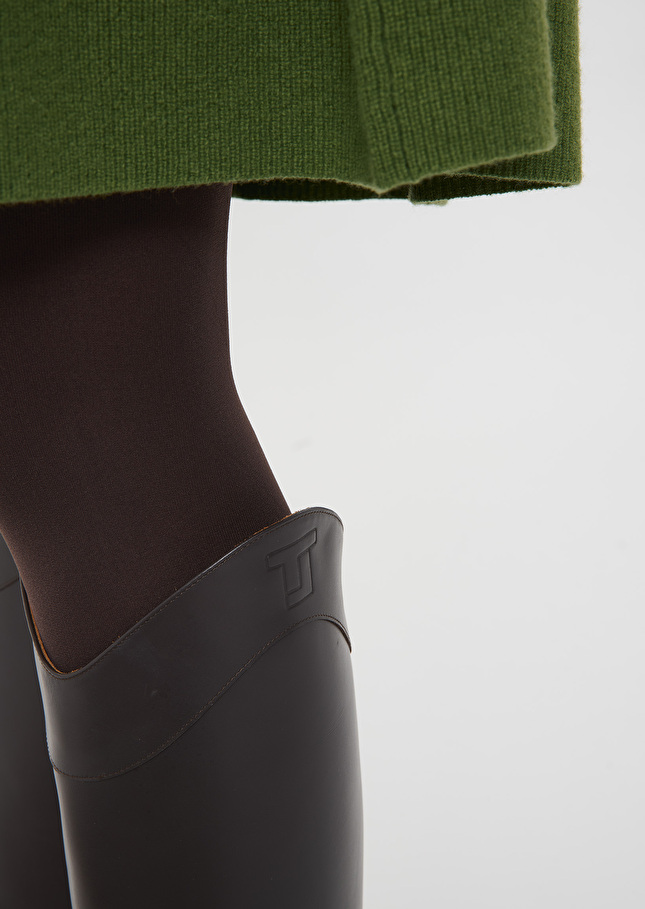Bottes Kayleigh marrons en cuir Chocolat TARA JARMON