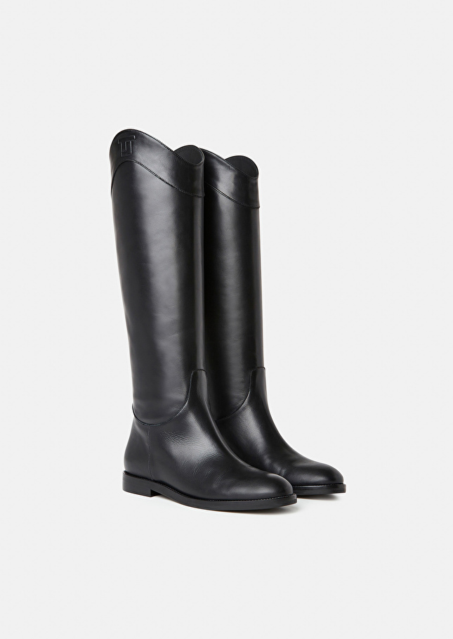 Bottes Kayleigh noires en cuir Noir TARA JARMON