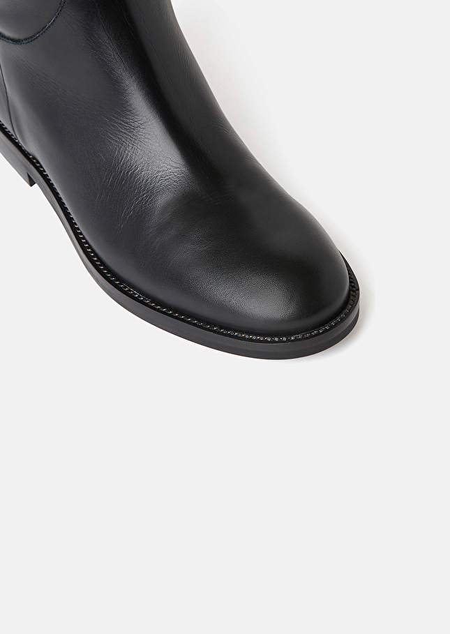 Bottes Kayleigh noires en cuir Noir TARA JARMON