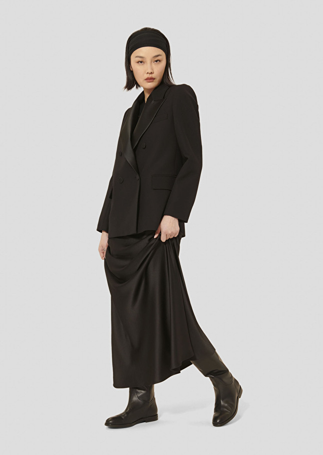 Jupe Jesta noire en satin fluide Noir TARA JARMON