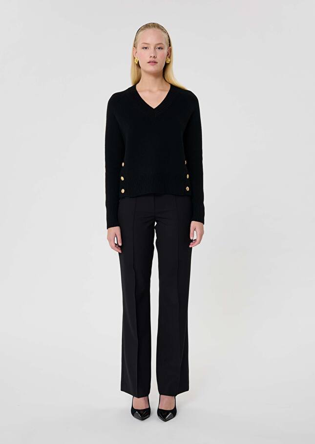 Pull Promesse noir en laine Noir TARA JARMON