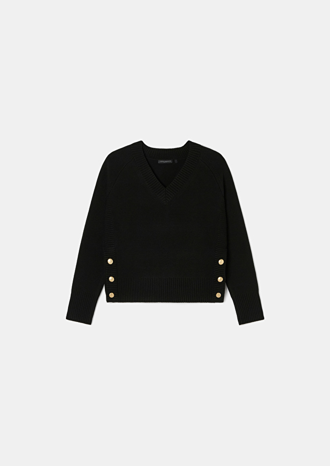 Pull Promesse noir en laine Noir TARA JARMON