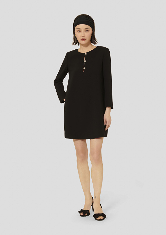 Robe Rosario noire en crêpe Noir TARA JARMON