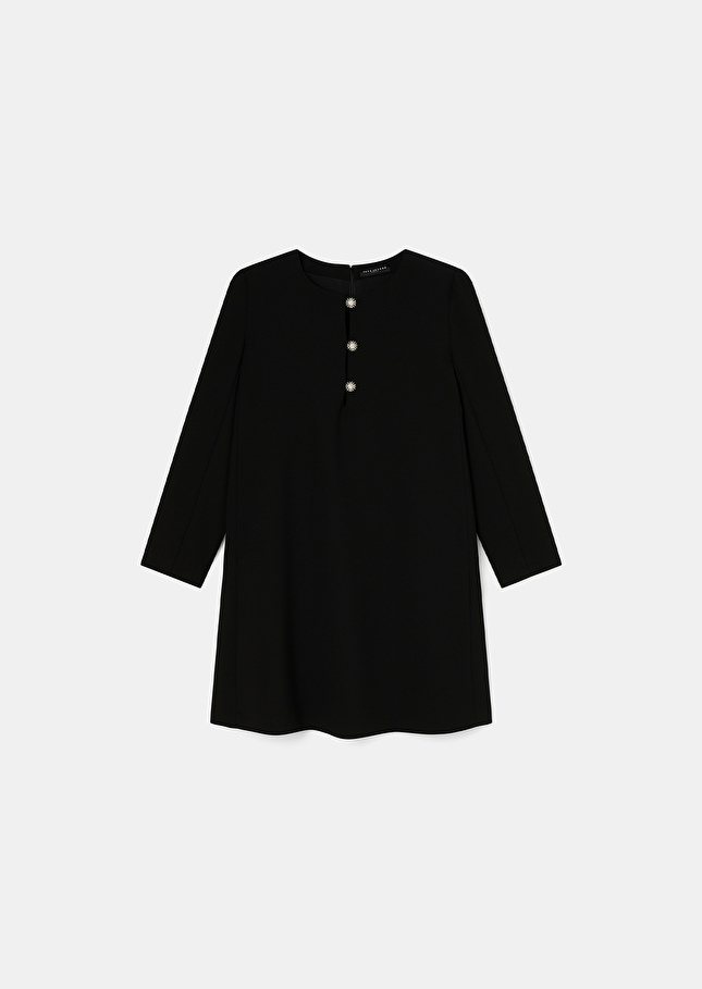 Robe Rosario noire en crêpe Noir TARA JARMON