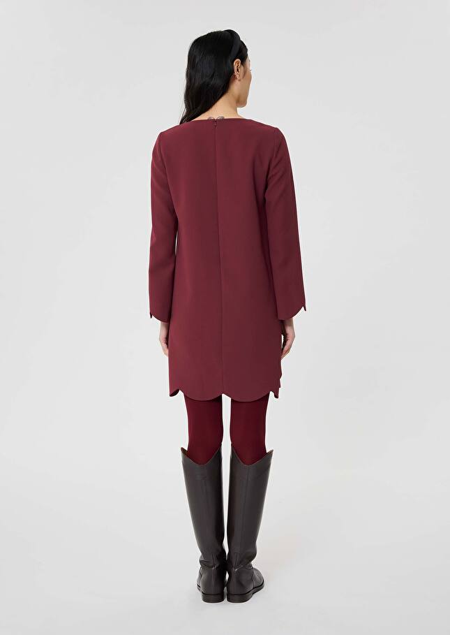 Robe Ruoda bordeaux en crêpe Bordeaux TARA JARMON