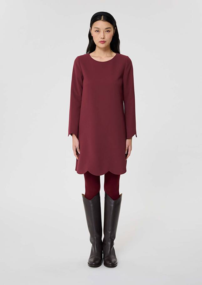 Robe Ruoda bordeaux en crêpe Bordeaux TARA JARMON