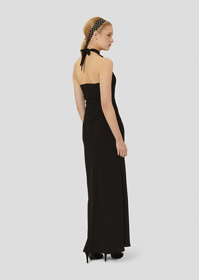 Robe Rosange noire en crêpe Noir TARA JARMON