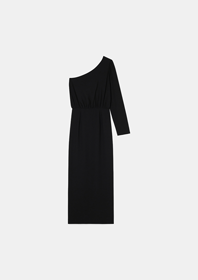 Robe Richie noire en crêpe Noir TARA JARMON