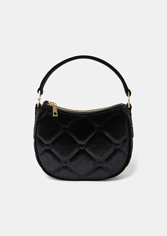Sac Silva noir en velours Noir TARA JARMON