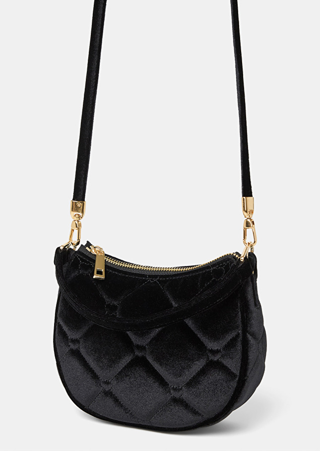 Sac Silva noir en velours Noir TARA JARMON