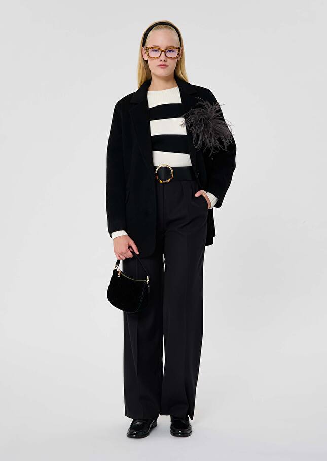 Veste Virgo noire en double face Noir TARA JARMON