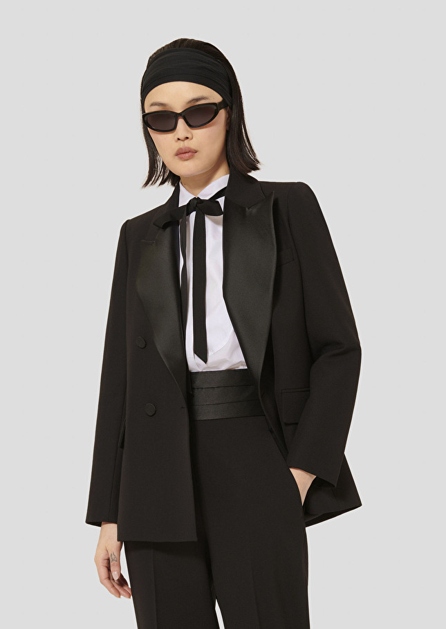 Veste Valson noire en toile tailleur Noir TARA JARMON