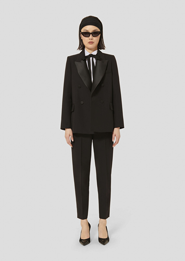 Veste Valson noire en toile tailleur Noir TARA JARMON