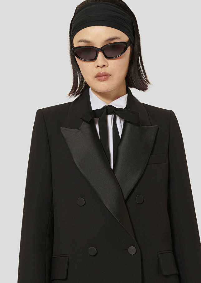 Veste Valson noire en toile tailleur Noir TARA JARMON