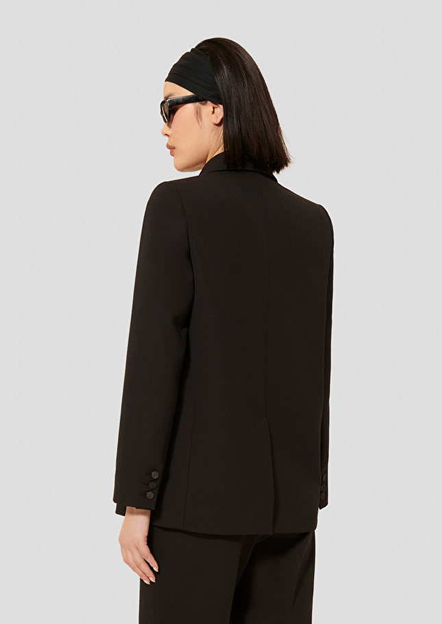 Veste Valson noire en toile tailleur Noir TARA JARMON