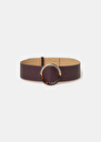 Ceinture Lauren bordeaux en cuir lisse Bordeaux, Cactus, Chocolat, Craie, Gris, Noir, Noisette, Nuit, Tilleul, Vert, Vieux rose TARA JARMON