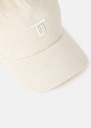 Casquette Carole écrue en velours côtelé Craie TARA JARMON