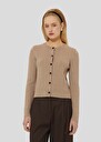 Cardigan Gaspard marron en laine merinos Noisette TARA JARMON