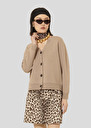 Gilet Gibus marron en laine merinos Amande, Noisette, Vert TARA JARMON
