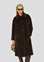 Manteau Melrand marron en fausse fourrure Chocolat TARA JARMON
