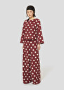 Pantalon Positivo bordeaux imprimé coeurs blancs Bordeaux TARA JARMON