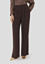Pantalon Parigi marron en crêpe Chocolat TARA JARMON