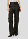 Pantalon Pitt noir en satin duchesse Noir TARA JARMON