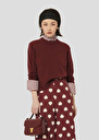 Pull Preppy bordeaux en laine merinos Bordeaux, Cactus TARA JARMON