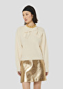 Pull Phoebe écru en laine Ecru, Nuit TARA JARMON