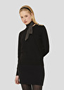 Pull Prunette noir en laine Ecru, Gris chine, Noir TARA JARMON