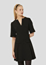 Robe Riyu noire en crêpe Cactus, Noir TARA JARMON