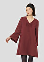 Robe Rolie bordeaux en crêpe Bordeaux, Nuit TARA JARMON