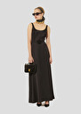 Robe Ruben noire en satin fluide Noir TARA JARMON