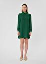 Robe Rolfo verte en crêpe Ecru, Noir, Noisette, Nuit, Vert TARA JARMON