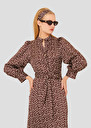 Robe Rivoltina marron à pois Cactus, Chocolat TARA JARMON