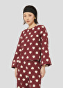 Top Thaissa bordeaux imprimé coeurs blancs Bordeaux TARA JARMON
