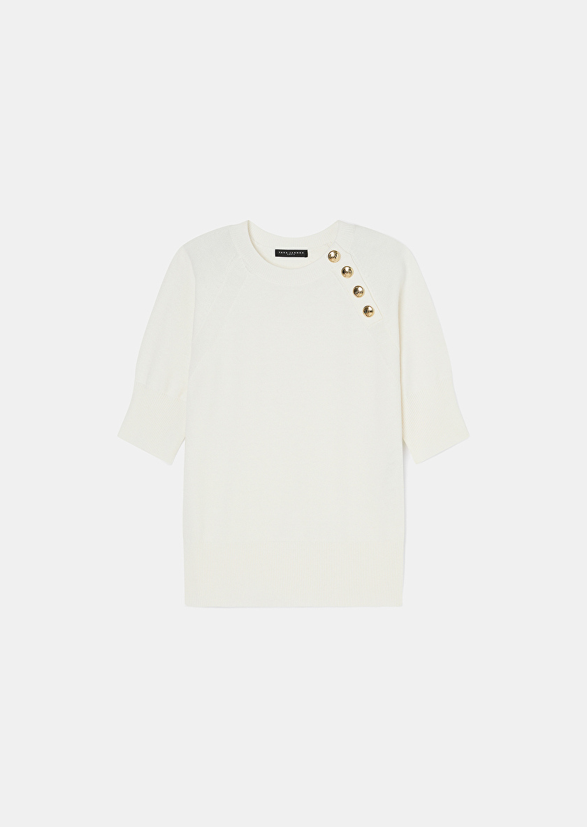 Pull Pastelle écru en laine Ecru TARA JARMON