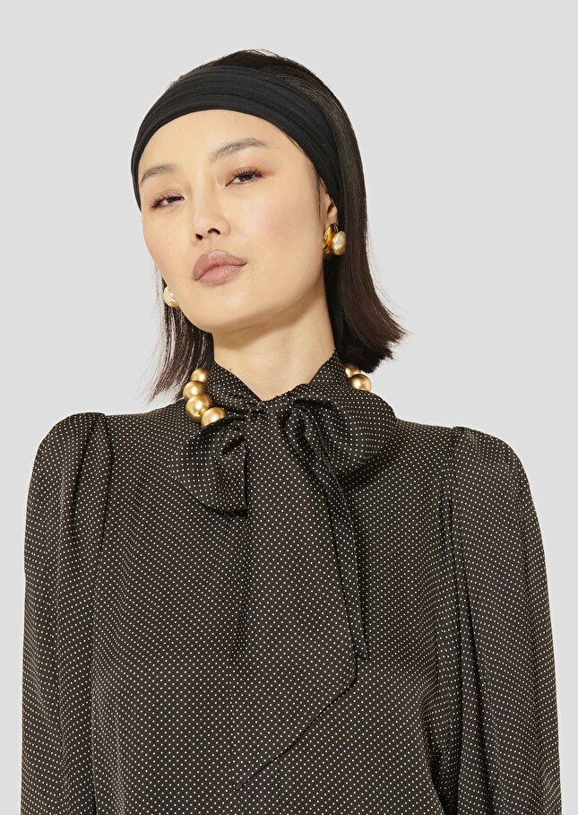 Chemise Candy noire imprimée à pois Charcoal TARA JARMON