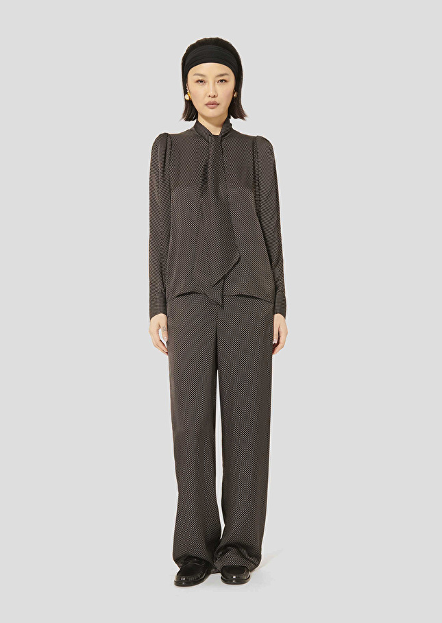 Chemise Candy noire imprimée à pois Charcoal TARA JARMON