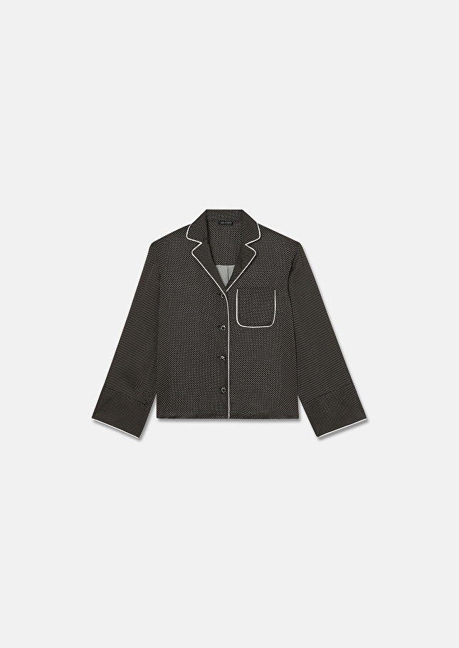 Chemise Calvi noire imprimée à pois Charcoal TARA JARMON