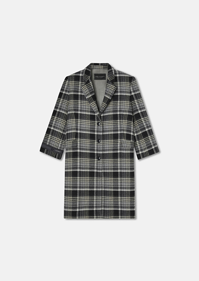 Manteau Marcel gris en tartan Gris TARA JARMON