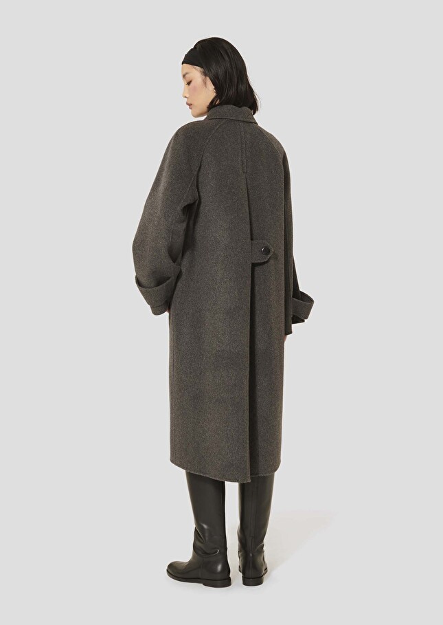 Manteau Marly gris en laine double face Gris TARA JARMON