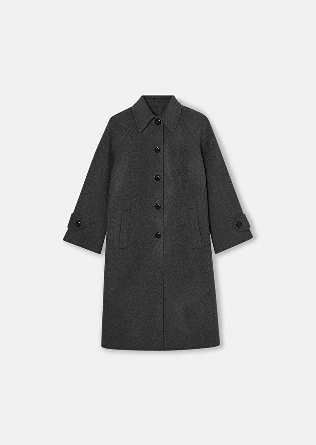 Manteau Marly gris en laine double face Gris TARA JARMON