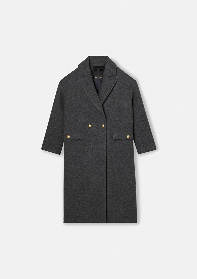 Manteau Milo gris en drap caban Gris chine TARA JARMON