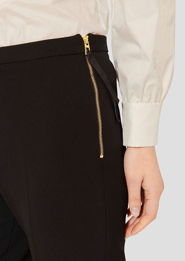 Pantalon Peyton noir en toile double Charcoal TARA JARMON