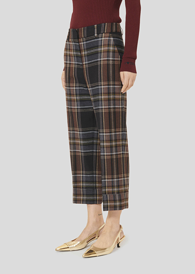 Pantalon Piper bleu nuit en tartan Nuit TARA JARMON