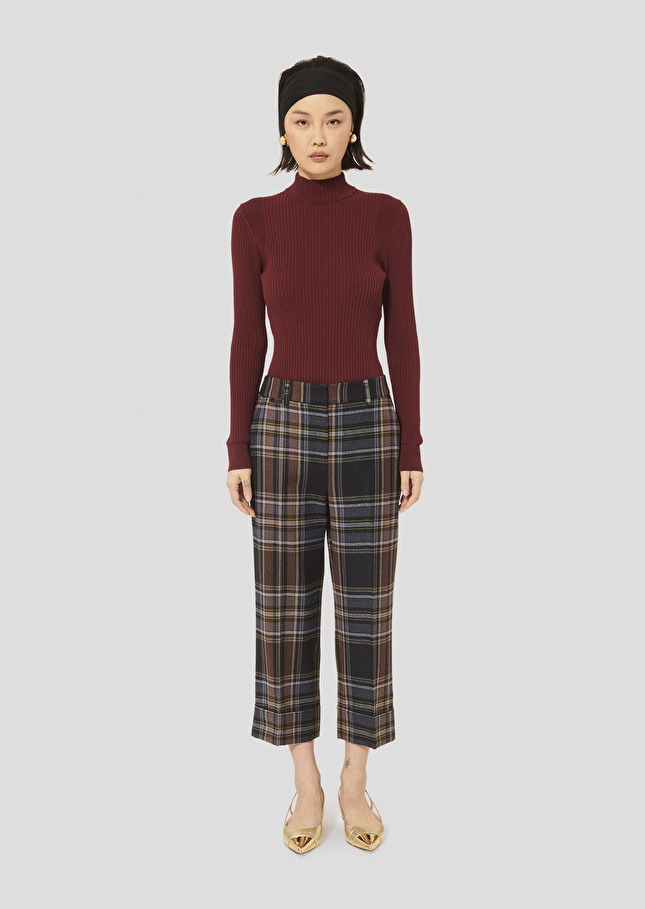 Pantalon Piper bleu nuit en tartan Nuit TARA JARMON