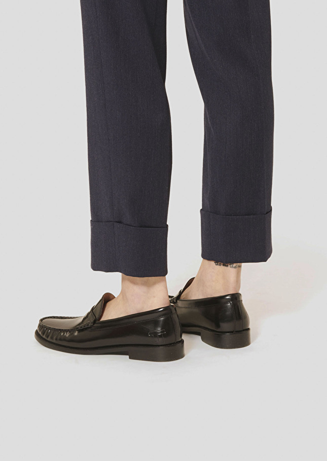 Pantalon Philippa bleu nuit en flanelle Nuit TARA JARMON