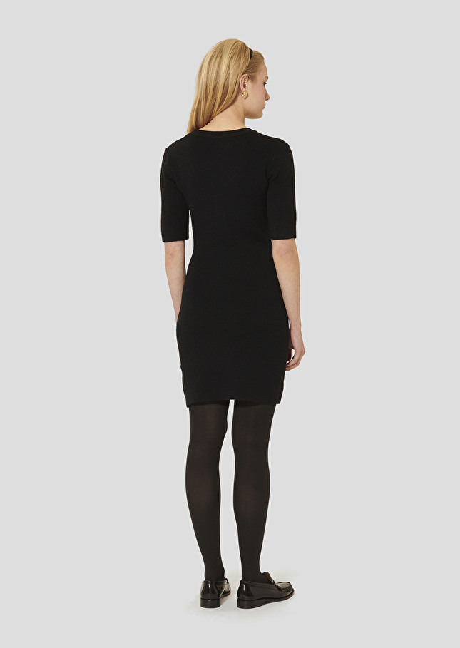 Robe Ruthie noire en maile Charcoal TARA JARMON