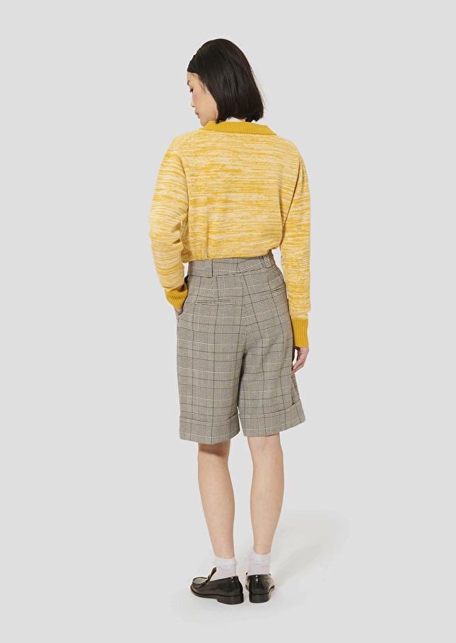 Short Swan gris à motif prince-de-galles Charcoal TARA JARMON